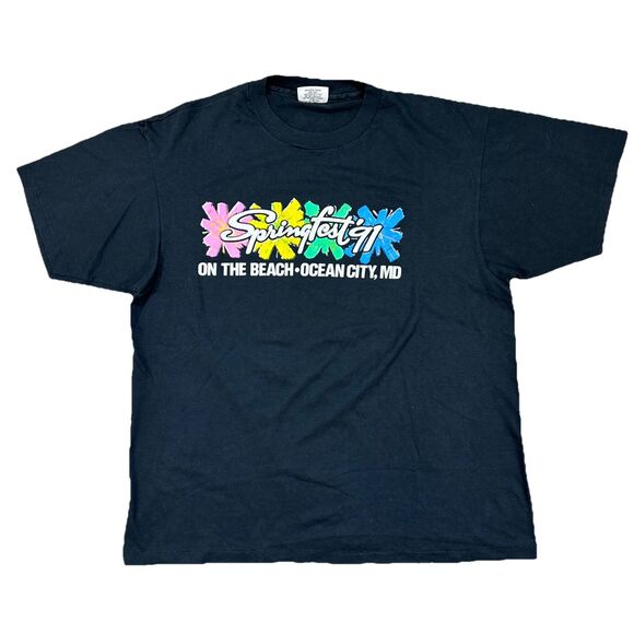 Vintage Springfest 1991 Spring Break  T-shirt Ocean City MD Beach Men’s Size XL - Picture 1 of 5